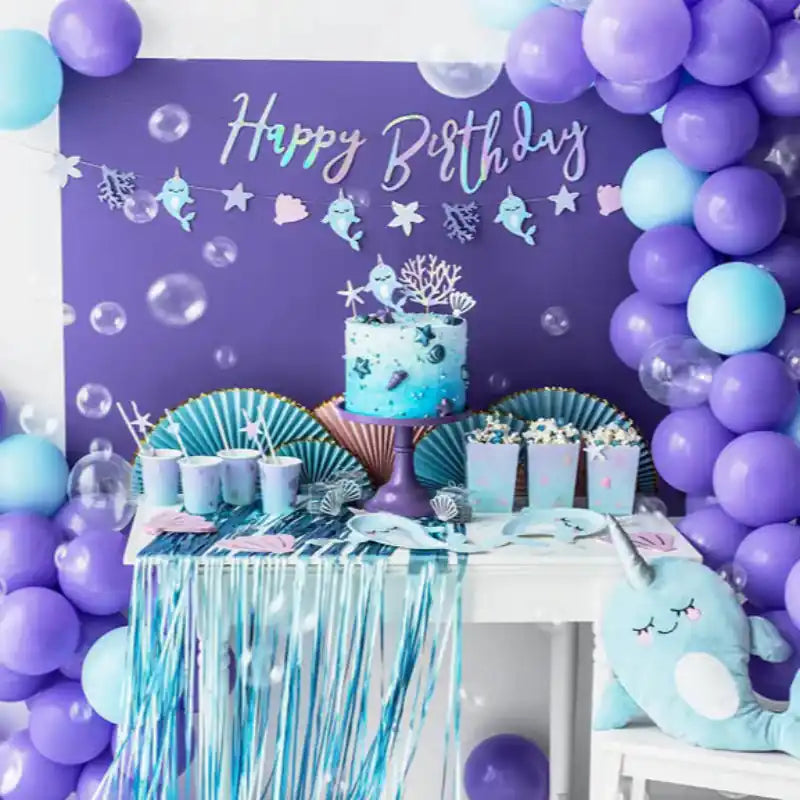 Guirnalda Narval para decoración de cumpleaños