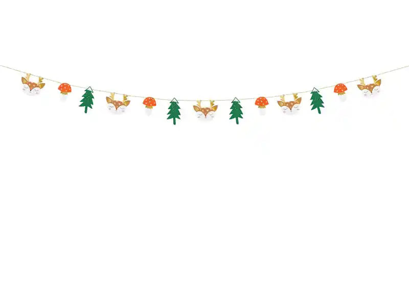 Guirnalda de Papel Bosque y Renos