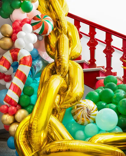 Gold Chain Foil Balloon Garland