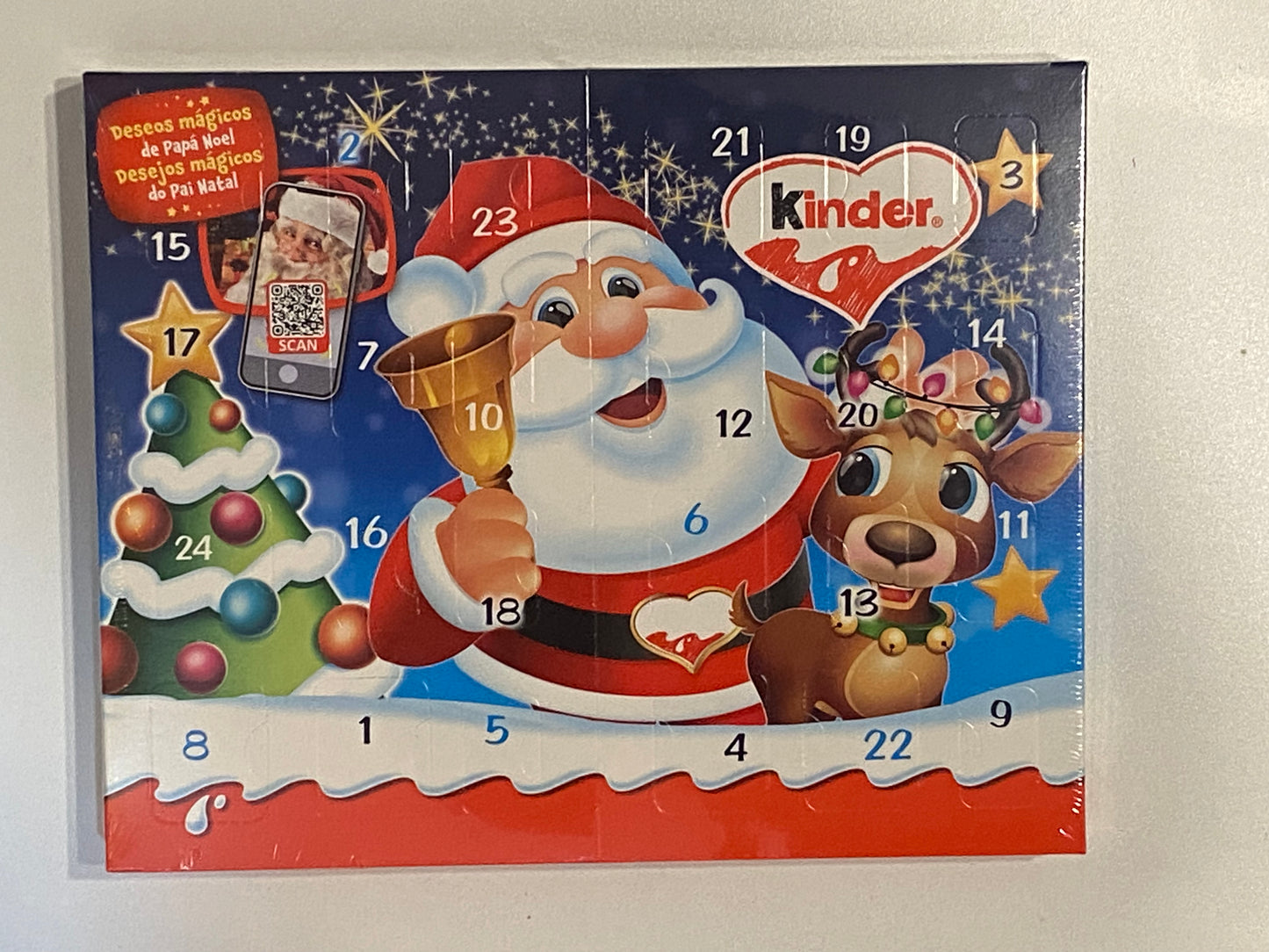 Calendario Adviento Kinder Papa Noel o Reno