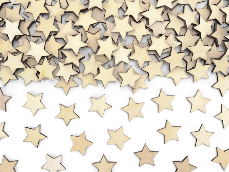 Wooden Star Confetti