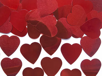 Confeti de Corazones Rojos