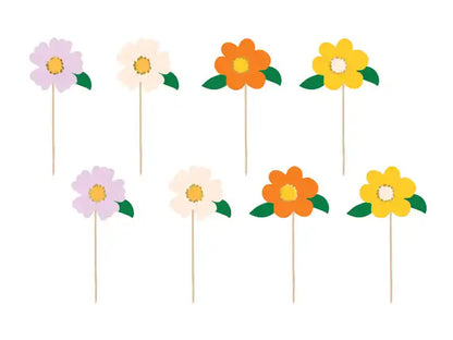 Adornos para Tartas Flores, Mix de Colores