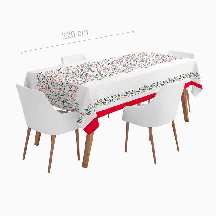 Mantel Plegado Impermeable Navidad Acebo