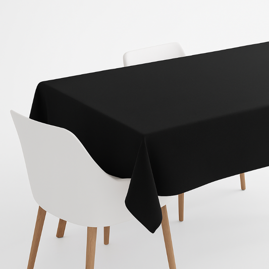 Mantel negro liso desechable 