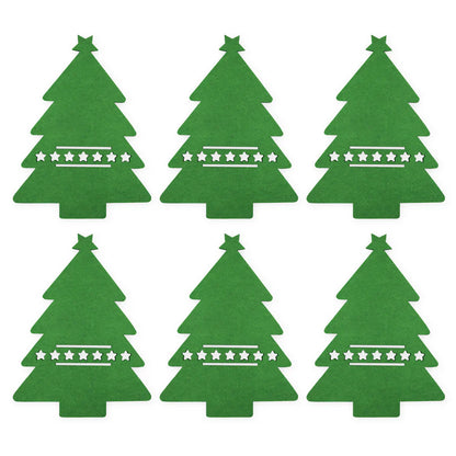 Christmas Tablecloths Green Christmas Tree. Set of 6 pcs.