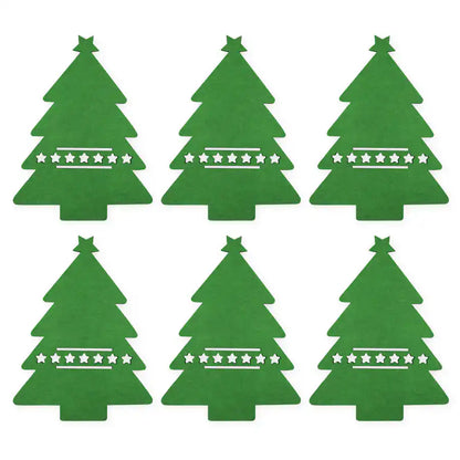 Manteles Navideños Árbol de Navidad Verde. Set de 6 Uds. - Narosa Sweet Party Barcelona