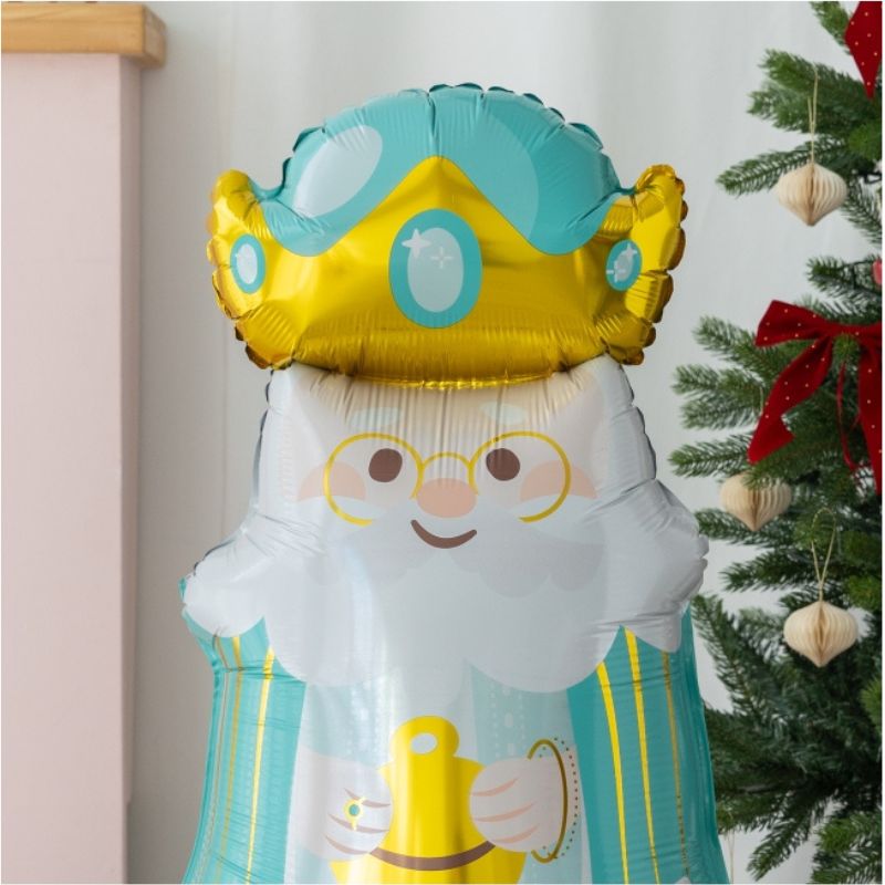 Globo foil Melchor decorativo sin helio Día de Reyes.