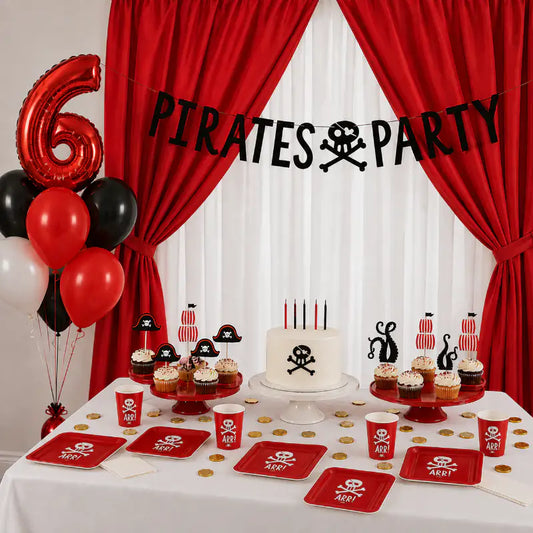 Pack Decoración Fiesta Piratas — Cumpleaños Temáticos - Narosa Sweet Party Barcelona