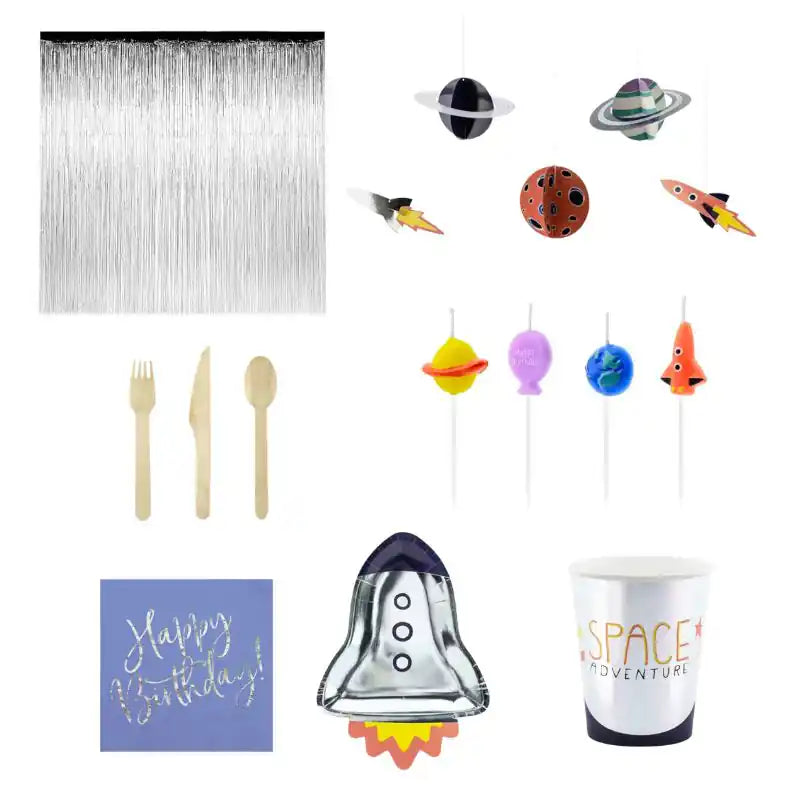 Pack Espacial – Decoración + Vajilla - Narosa Sweet Party Barcelona