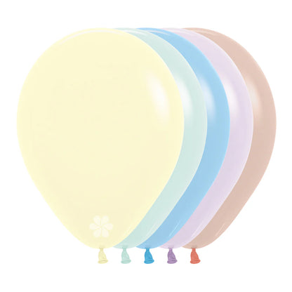 Globo Látex R5/13cm Pastel Mate - Unidad o Pack de 100
