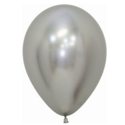 Globo Látex R12 Cromado 30 cm - Biodegradable