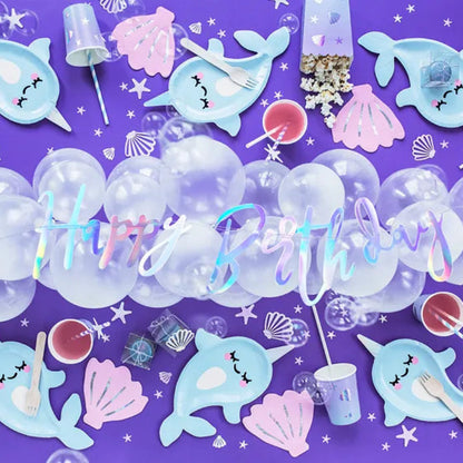 Pack Fiesta Cumpleaños Narval – Decoración Completa