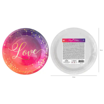 Plato de Papel Love - Narosa Sweet Party Barcelona