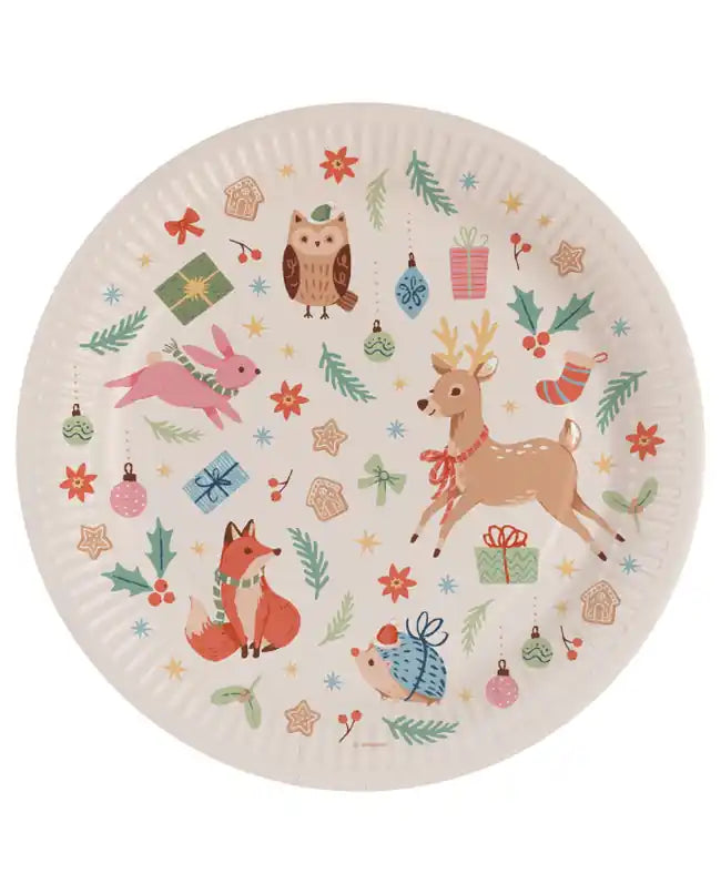Plats Paper Bosc Xmas - 23cm 8uni.