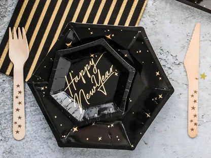 Platos Celebremos Negro - Narosa Sweet Party Barcelona