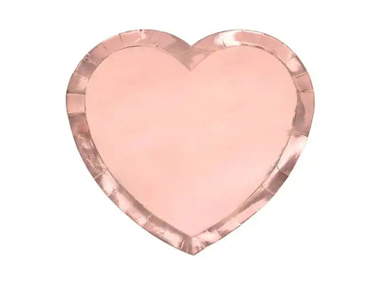 Platos Corazón Oro Rosa - Narosa Sweet Party Barcelona