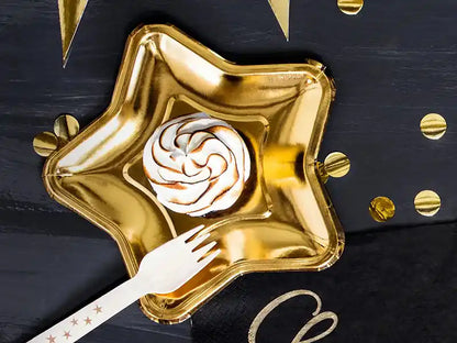 Platos Estrella 18cm. Dorado o Plata - Narosa Sweet Party Barcelona