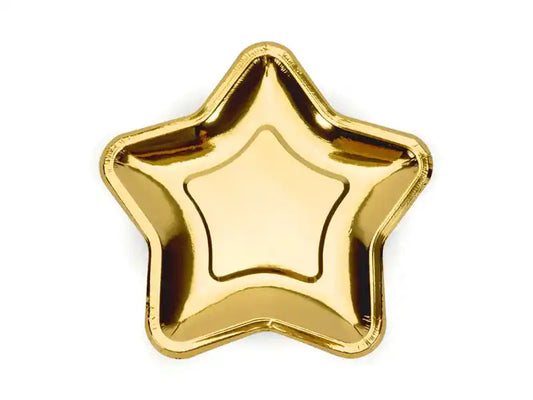 Platos Estrella 18cm. Dorado o Plata - Narosa Sweet Party Barcelona