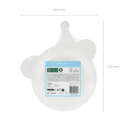 Platos Papel Cabeza de Osito de Peluche 18 cm | Pack 6 ud. - Narosa Sweet Party Barcelona