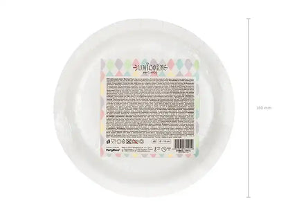 Platos Papel Unicornio y Estrellas 18 cm | Pack 6 ud. - Narosa Sweet Party Barcelona