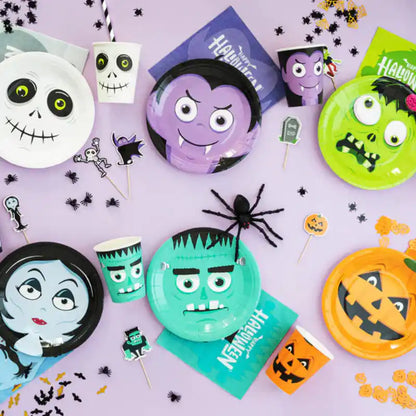 Platos de Papel Halloween Monsters – Pack 6 Uds - Narosa Sweet Party Barcelona