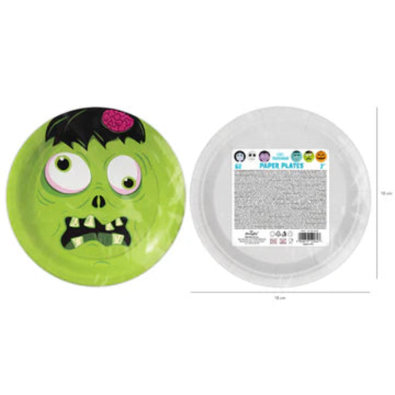 Platos de papel 18 cm para fiestas infantiles de Halloween