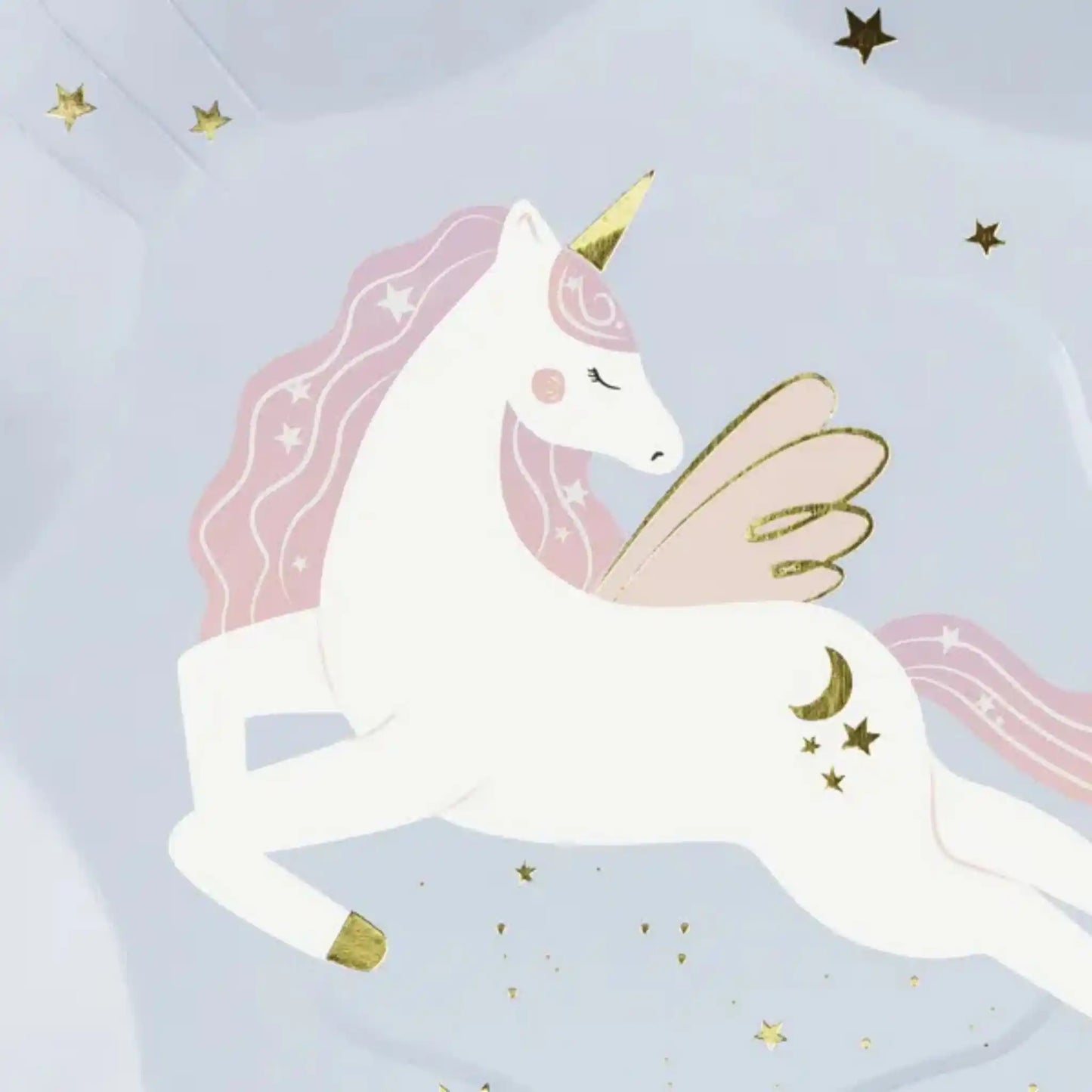 Plats de Paper Unicorn 18x18 cm - Set de 6 unitats.