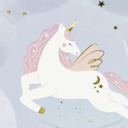 Plats de Paper Unicorn 18x18 cm - Set de 6 unitats.
