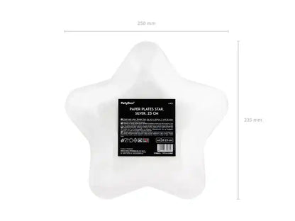Platos de Papel Estrella Plateados 23cm (Paquete de 6) - Narosa Sweet Party Barcelona