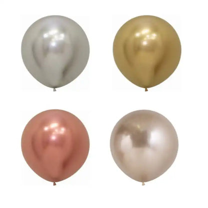 Globo Látex R24/61cm Cromado - Biodegradable