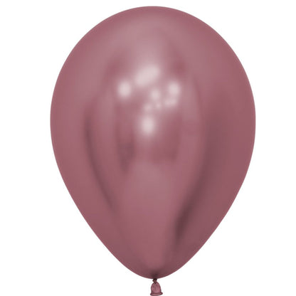 Globo Látex R12 Cromado 30 cm - Biodegradable