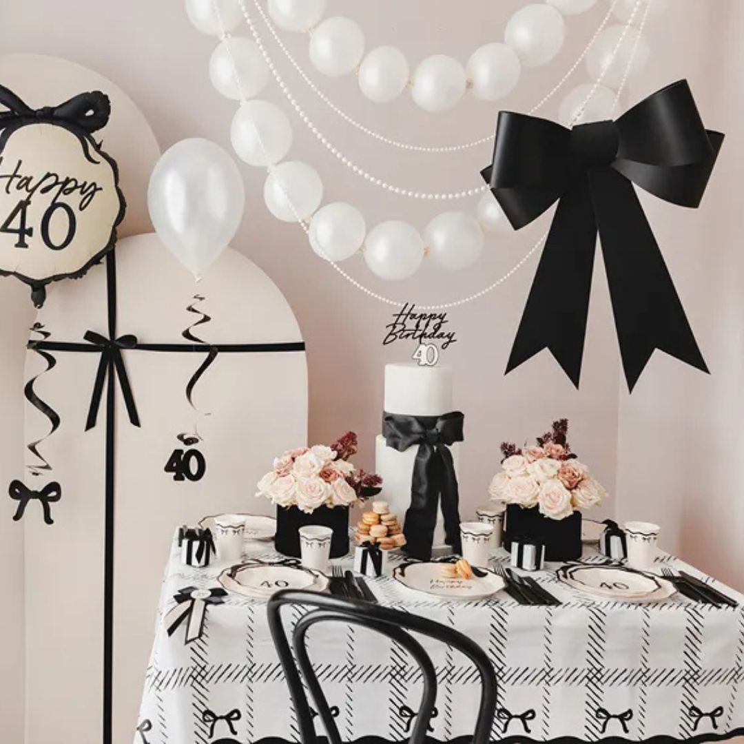 DIY Black Decorative Bow 55x71 cm - Self-assembly