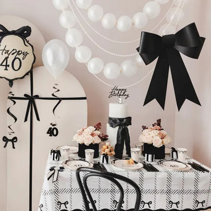 DIY Black Decorative Bow 55x71 cm - Self-assembly