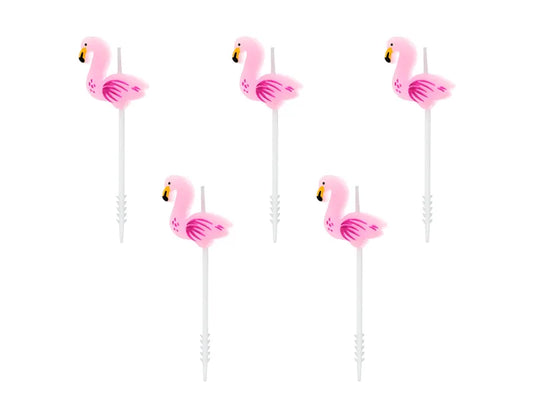 Flamingo Birthday Candles