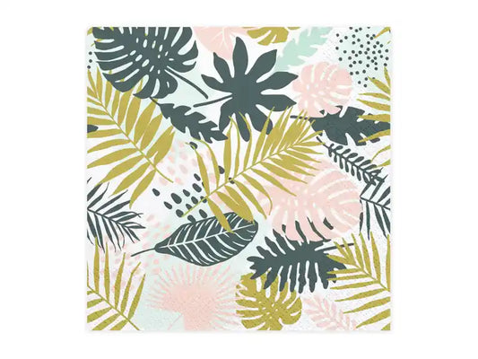 Servilletas Aloha Hoja de 16x16cm - 20 uniades
