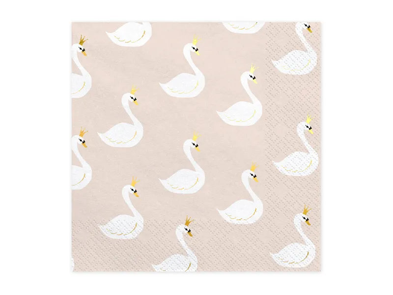 Charming Swan Napkins 11.5x13.5cm.