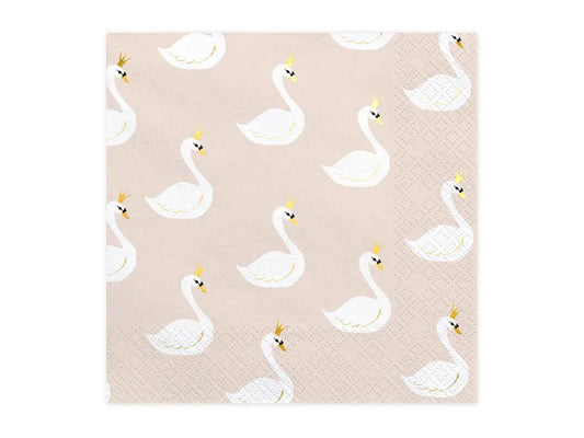 Charming Swan Napkins 11.5x13.5cm.