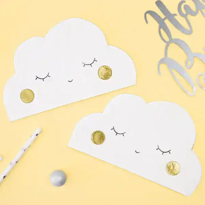 Decoración de mesa con servilletas nube