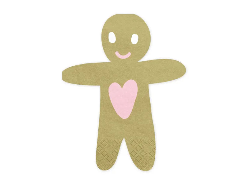 Gingerbread Man Napkins 16x13cm.