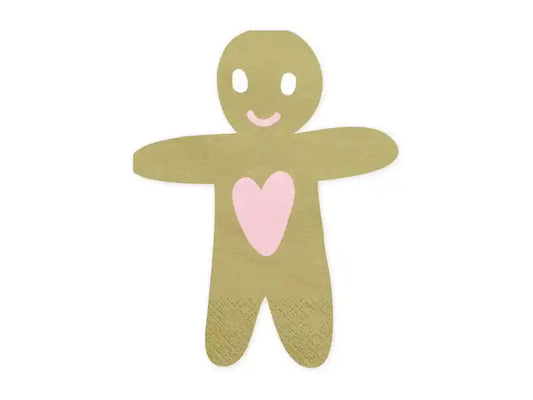 Gingerbread Man Napkins 16x13cm.