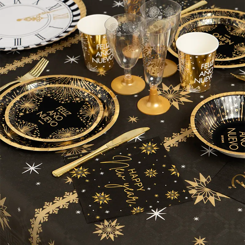 Servilletas de papel festivas para Nochevieja Happy New Year