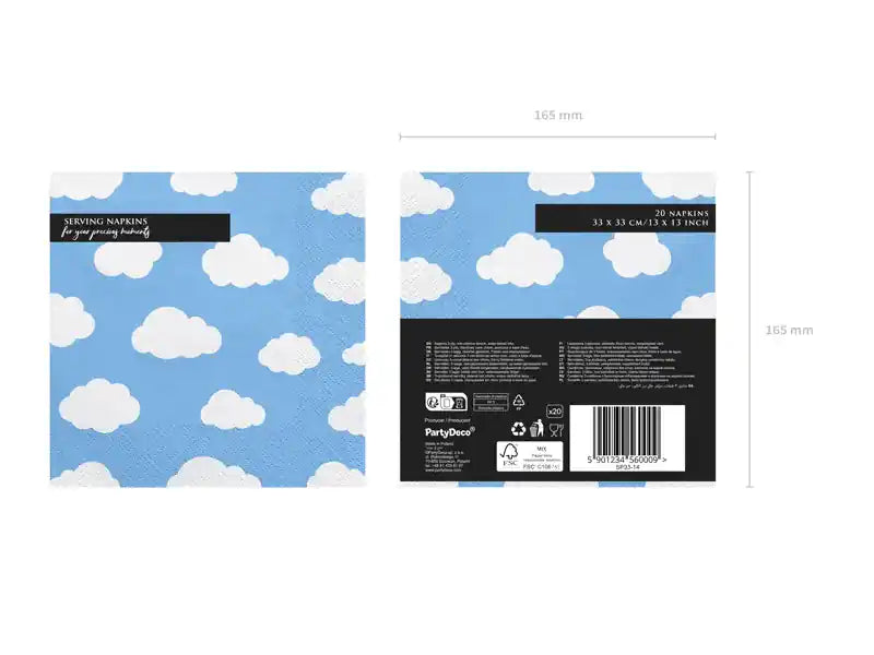 Servilletas Avioneta, 33x33cm - Narosa Sweet Party Barcelona
