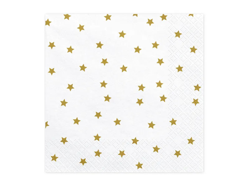 Servilletas Estrellas Doradas 33x33cm