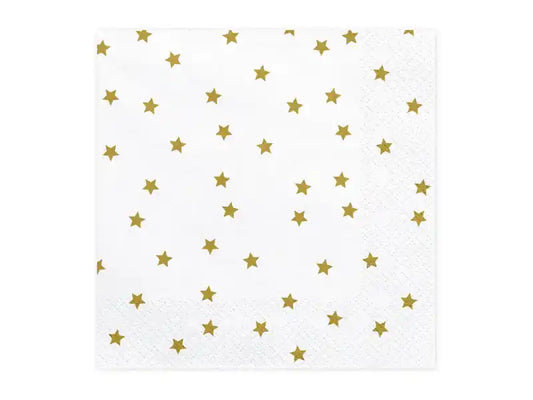 Tovallons Estrelles Daurades 33x33cm - 20 unitats