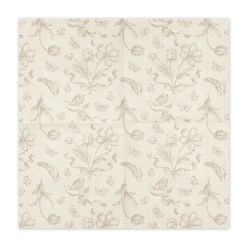 Servilletas elegantes de papel Flowers para mesa de fiesta