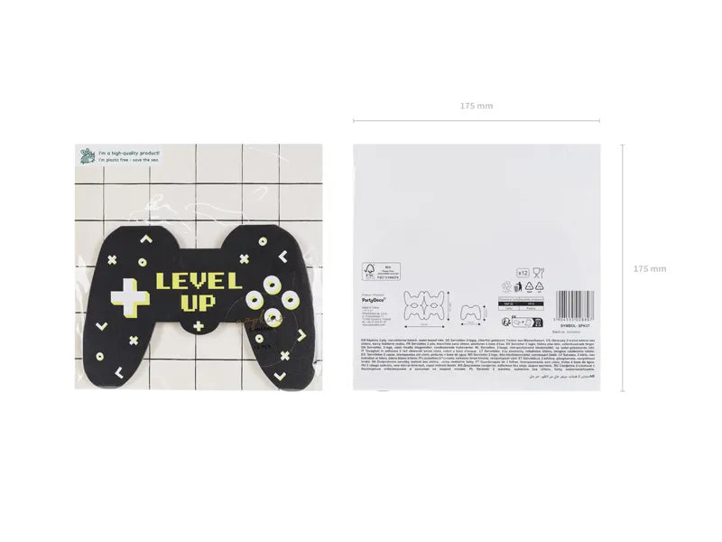 Servilletas Gamepad - 12 Piezas (11,5x16 cm)