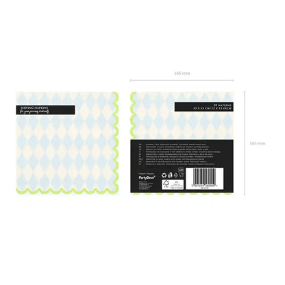 Tovallons de Paper en Forma de Rombe 33x33 cm - Pack de 20