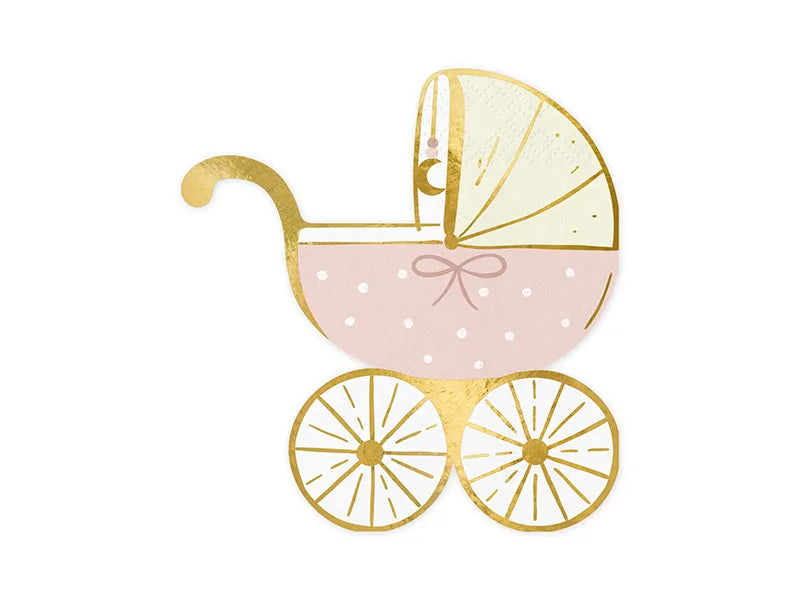 Tiffany Blue or Pink Baby Stroller Napkins – 20 pcs