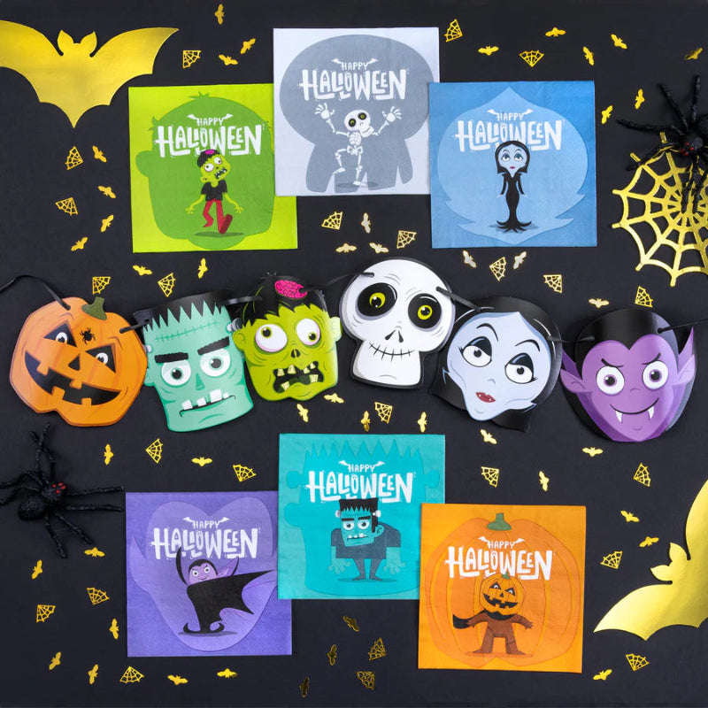 Servilletas de papel 33x33 cm para fiestas de Halloween